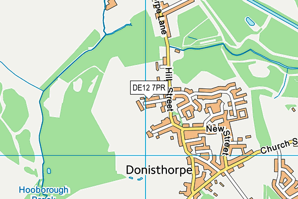 DE12 7PR map - OS VectorMap District (Ordnance Survey)