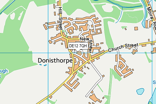 DE12 7QH map - OS VectorMap District (Ordnance Survey)