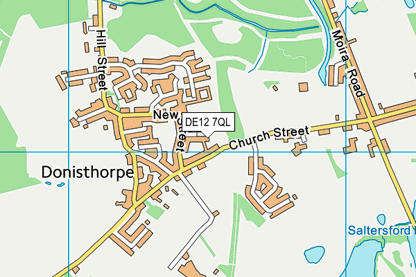 DE12 7QL map - OS VectorMap District (Ordnance Survey)