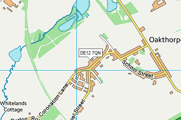 DE12 7QN map - OS VectorMap District (Ordnance Survey)