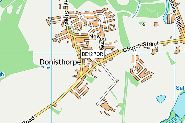 DE12 7QR map - OS VectorMap District (Ordnance Survey)