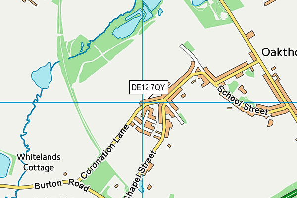 DE12 7QY map - OS VectorMap District (Ordnance Survey)