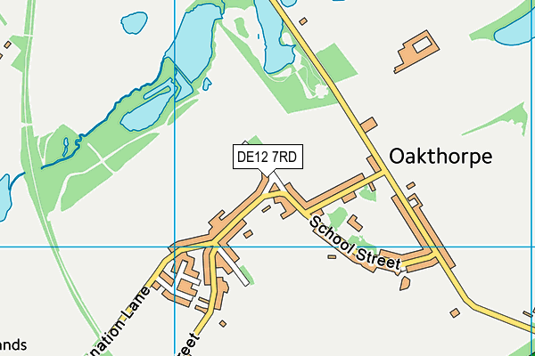 DE12 7RD map - OS VectorMap District (Ordnance Survey)