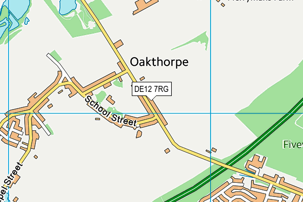 Oakthorpe Recreation Ground map (DE12 7RG) - OS VectorMap District (Ordnance Survey)