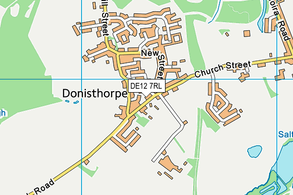 DE12 7RL map - OS VectorMap District (Ordnance Survey)