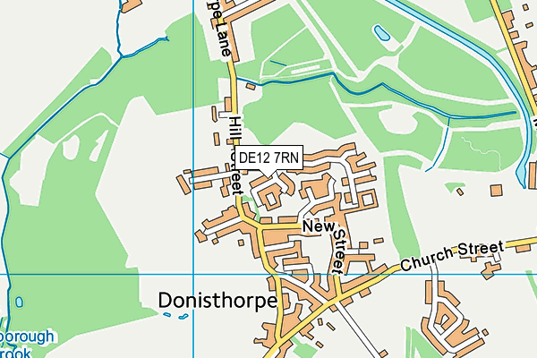 DE12 7RN map - OS VectorMap District (Ordnance Survey)