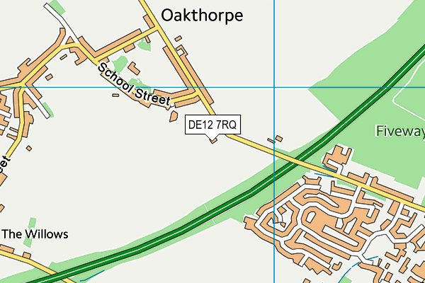 DE12 7RQ map - OS VectorMap District (Ordnance Survey)