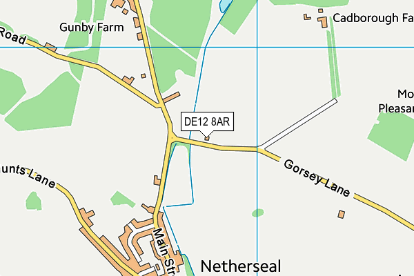 DE12 8AR map - OS VectorMap District (Ordnance Survey)