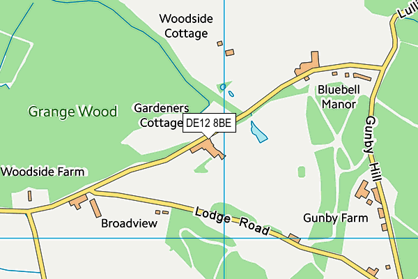 Grangewood Tennis Centre map (DE12 8BE) - OS VectorMap District (Ordnance Survey)