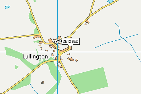 Lullington Park Cricket Club map (DE12 8ED) - OS VectorMap District (Ordnance Survey)