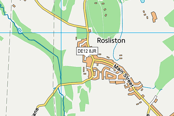 DE12 8JR map - OS VectorMap District (Ordnance Survey)