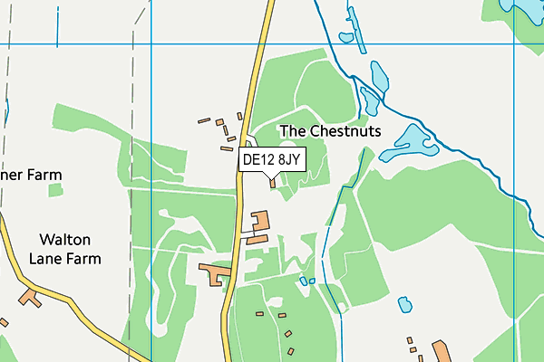 DE12 8JY map - OS VectorMap District (Ordnance Survey)