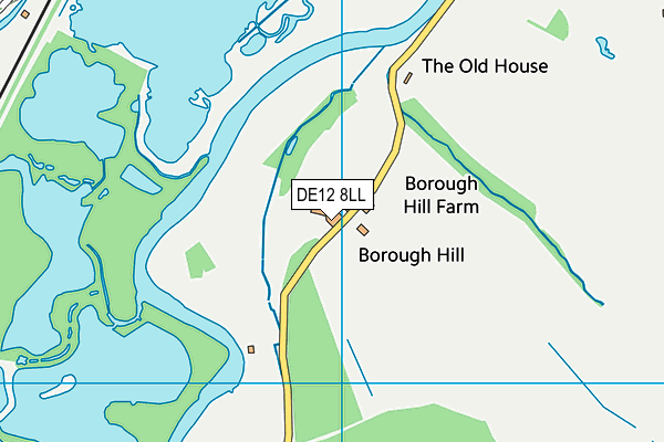 DE12 8LL map - OS VectorMap District (Ordnance Survey)