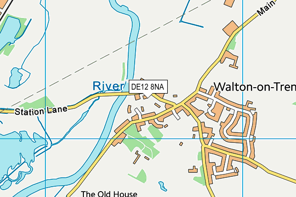 Walton Cricket Club map (DE12 8NA) - OS VectorMap District (Ordnance Survey)