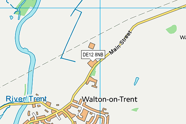DE12 8NB map - OS VectorMap District (Ordnance Survey)