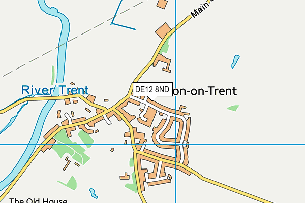 DE12 8ND map - OS VectorMap District (Ordnance Survey)
