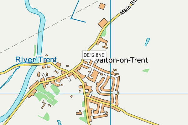 DE12 8NE map - OS VectorMap District (Ordnance Survey)