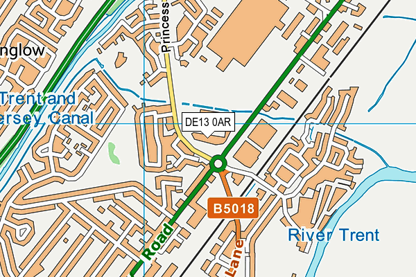 Burton Albion (Pirelli Stadium) map (DE13 0AR) - OS VectorMap District (Ordnance Survey)