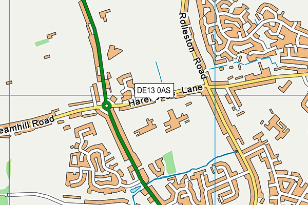 The De Ferrers Academy - Dove Campus map (DE13 0AS) - OS VectorMap District (Ordnance Survey)