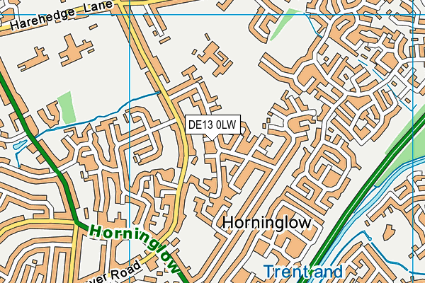 Horninglow Community Park map (DE13 0LW) - OS VectorMap District (Ordnance Survey)