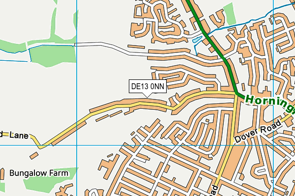 DE13 0NN map - OS VectorMap District (Ordnance Survey)