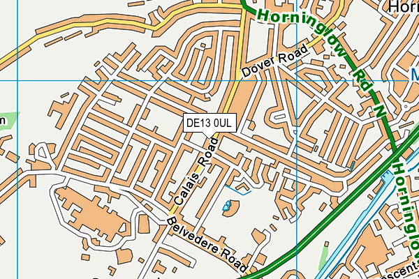 DE13 0UL map - OS VectorMap District (Ordnance Survey)