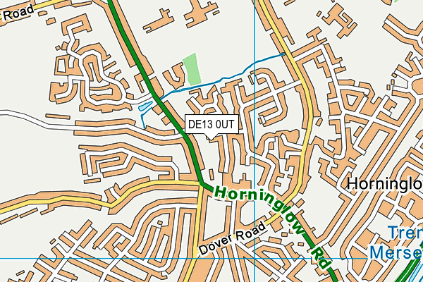 DE13 0UT map - OS VectorMap District (Ordnance Survey)