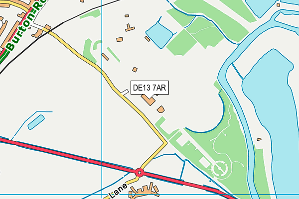 DE13 7AR map - OS VectorMap District (Ordnance Survey)