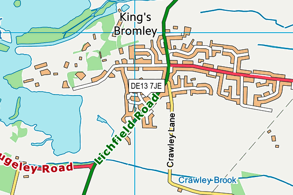 The Richard Crosse CofE Primary School map (DE13 7JE) - OS VectorMap District (Ordnance Survey)