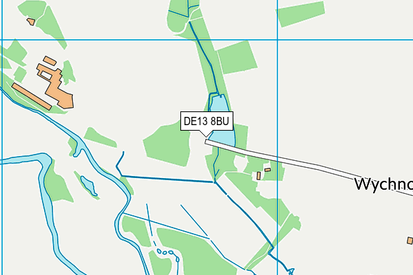 DE13 8BU map - OS VectorMap District (Ordnance Survey)