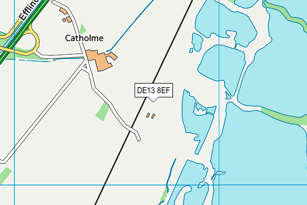 DE13 8EF map - OS VectorMap District (Ordnance Survey)