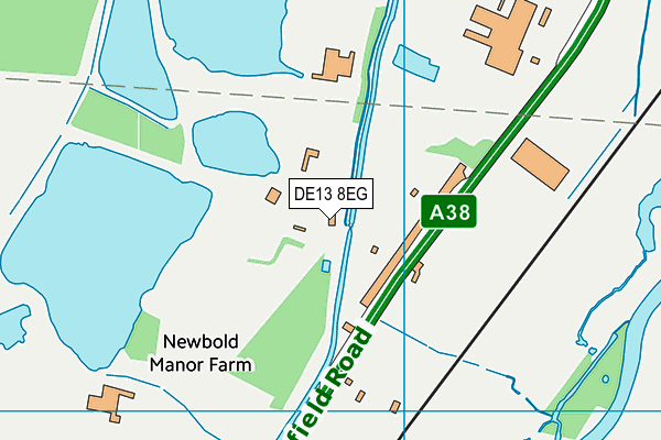 DE13 8EG map - OS VectorMap District (Ordnance Survey)