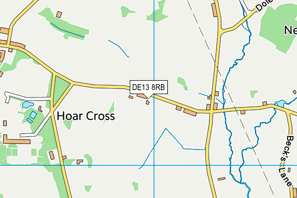 DE13 8RB map - OS VectorMap District (Ordnance Survey)