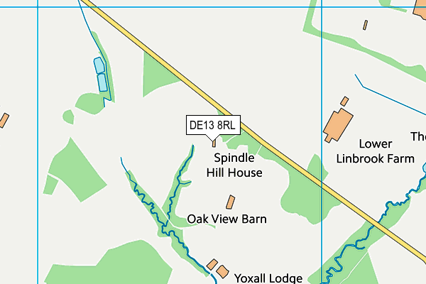 DE13 8RL map - OS VectorMap District (Ordnance Survey)