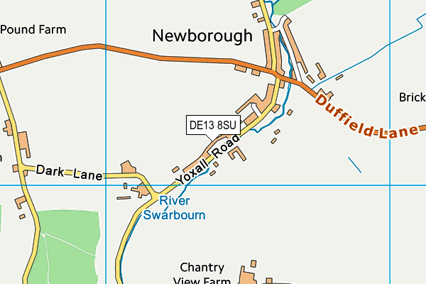 Needwood CofE Primary School map (DE13 8SU) - OS VectorMap District (Ordnance Survey)