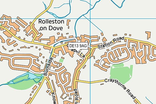 John of Rolleston Primary School map (DE13 9AG) - OS VectorMap District (Ordnance Survey)