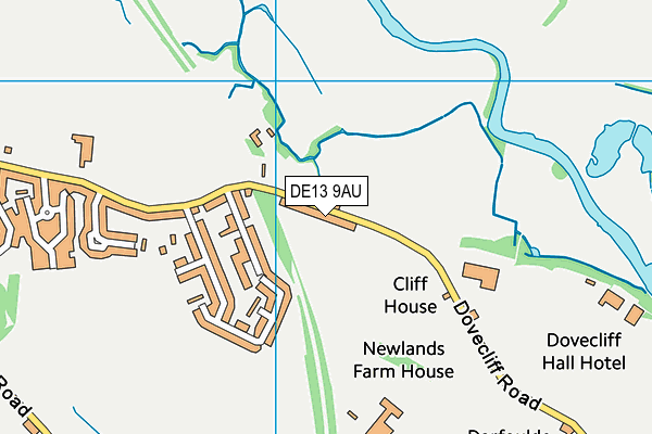 Rolleston Cricket Club map (DE13 9AU) - OS VectorMap District (Ordnance Survey)