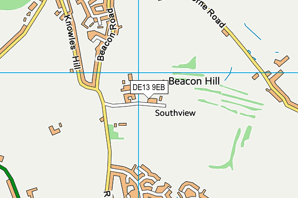 DE13 9EB map - OS VectorMap District (Ordnance Survey)