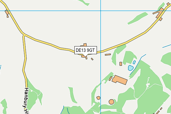 DE13 9GT map - OS VectorMap District (Ordnance Survey)
