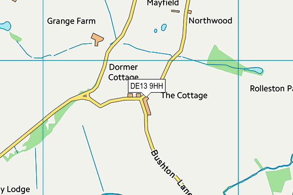 DE13 9HH map - OS VectorMap District (Ordnance Survey)