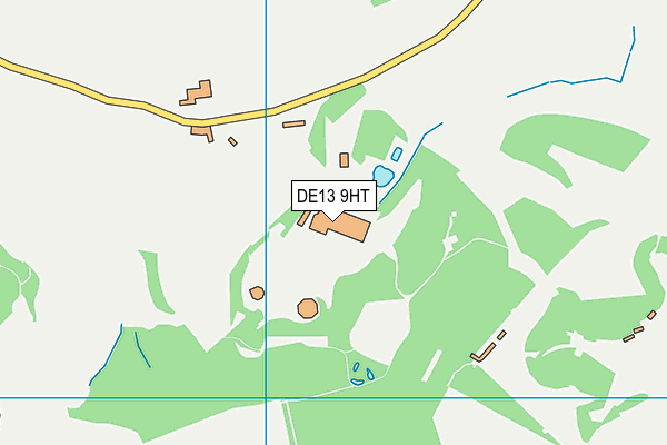 DE13 9HT map - OS VectorMap District (Ordnance Survey)