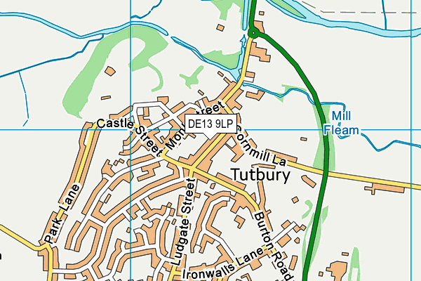 Map of BESPOKE BARBERS OF TUTBURY LIMITED at district scale