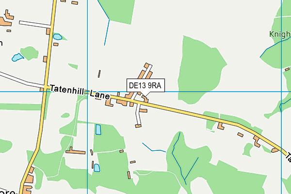 DE13 9RA map - OS VectorMap District (Ordnance Survey)