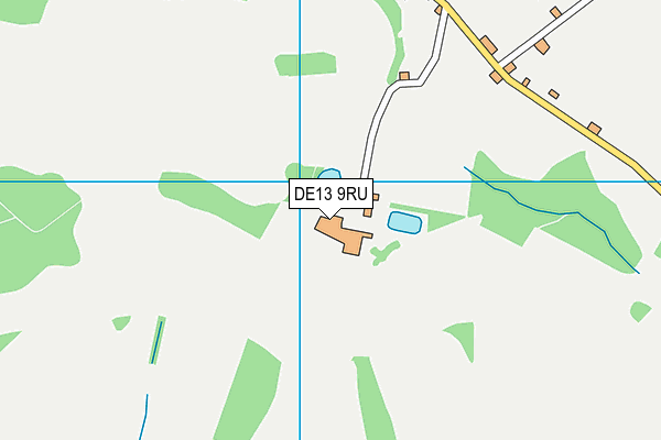 DE13 9RU map - OS VectorMap District (Ordnance Survey)