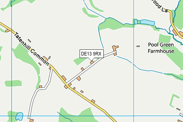 DE13 9RX map - OS VectorMap District (Ordnance Survey)