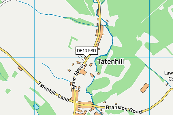 Map of TATENHILL CONSTRUCTION SERVICES LTD at district scale