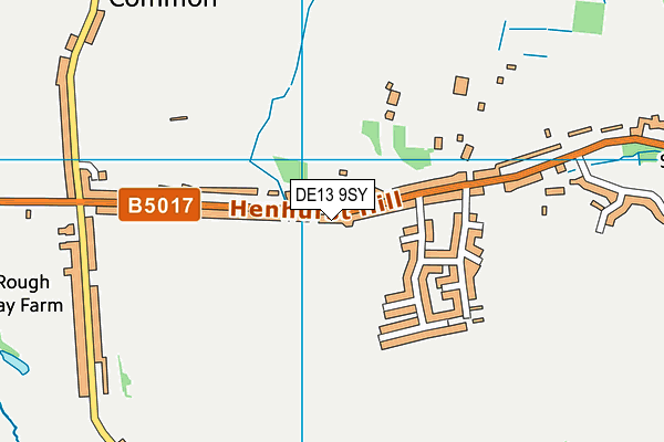 DE13 9SY map - OS VectorMap District (Ordnance Survey)