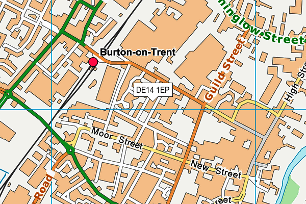 DE14 1EP map - OS VectorMap District (Ordnance Survey)