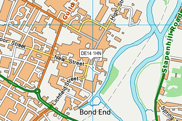 DE14 1HN map - OS VectorMap District (Ordnance Survey)