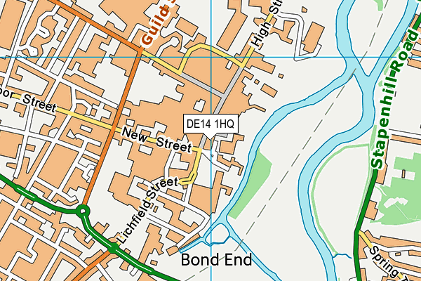 DE14 1HQ map - OS VectorMap District (Ordnance Survey)